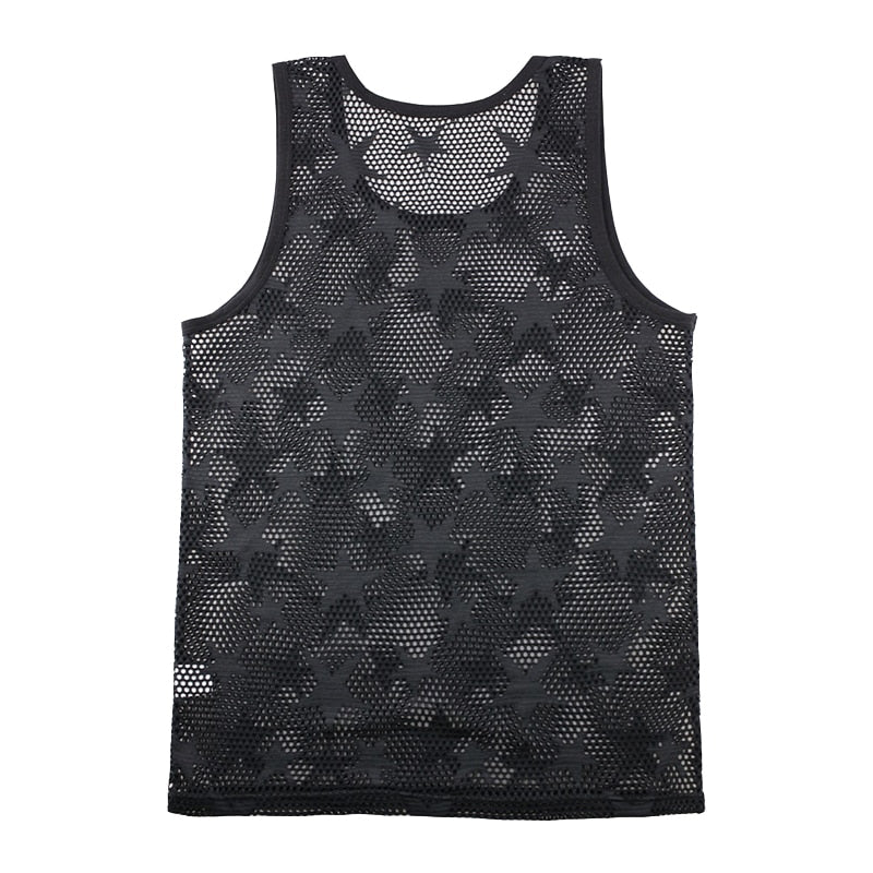 AMERICANA Mesh Tank Tank Top