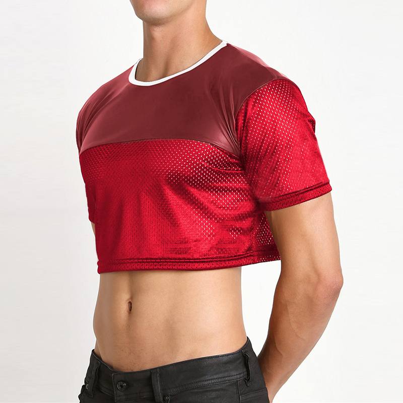 DUNGEON Glossy Mesh Cropped T-Shirt