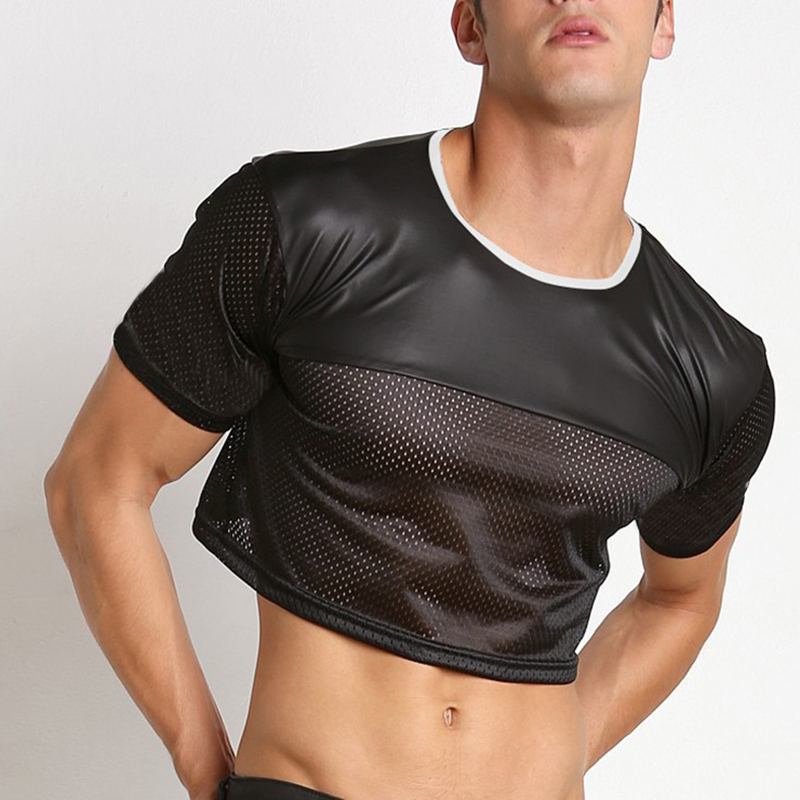 DUNGEON Glossy Mesh Cropped T-Shirt