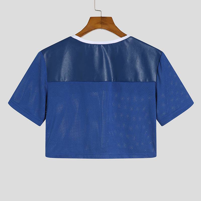 DUNGEON Glossy Mesh Cropped T-Shirt