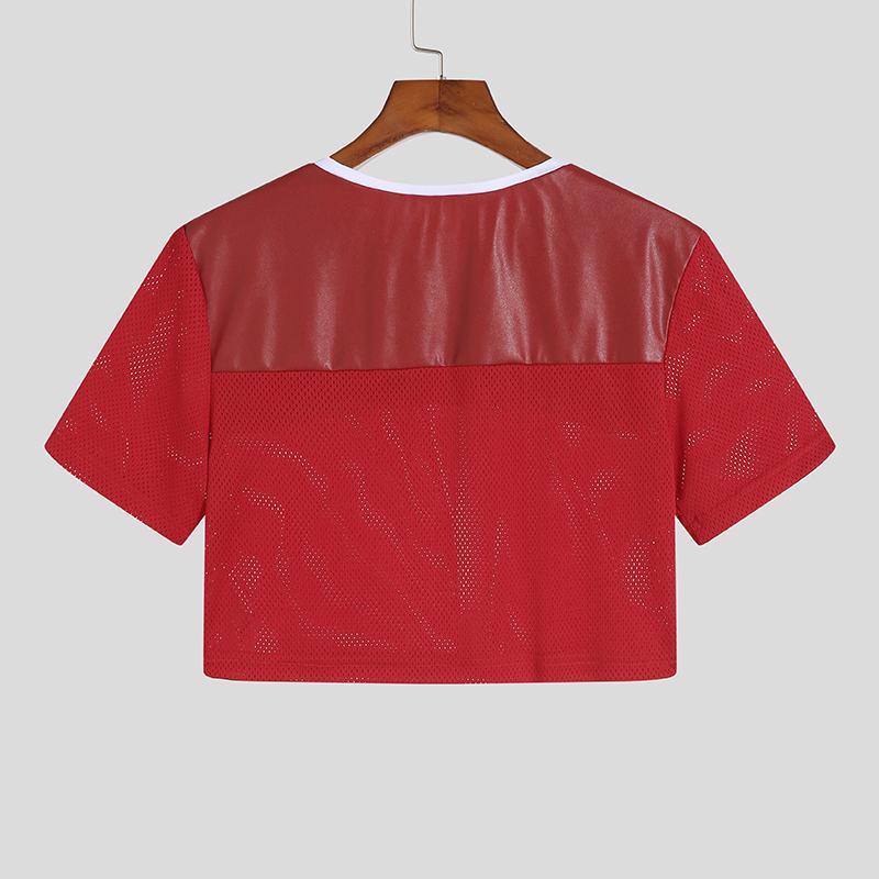 DUNGEON Glossy Mesh Cropped T-Shirt