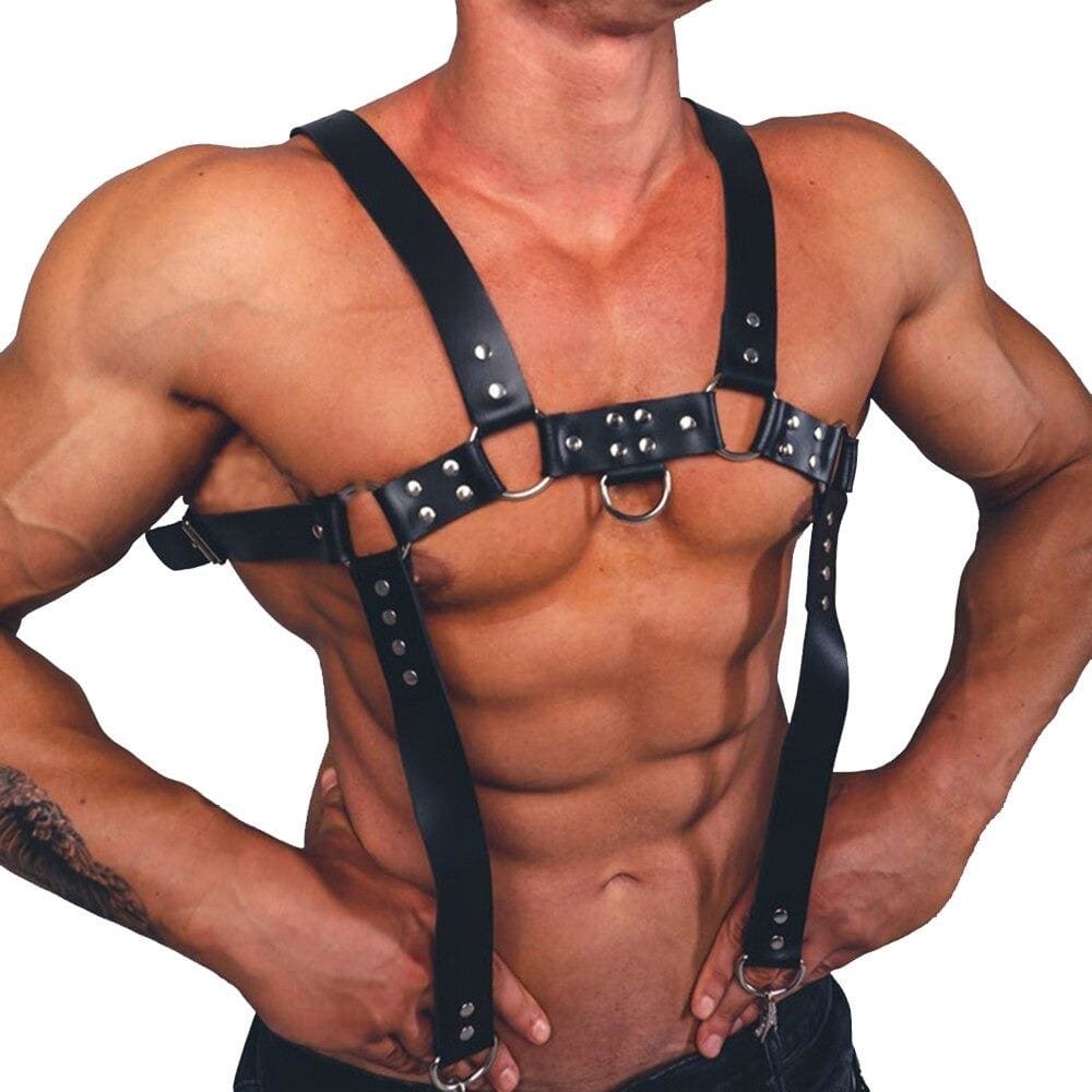 Faux Leather Suspender Harness Harness