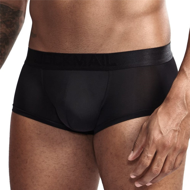 JOCKMAIL Ultra-Thin Transparent Boxers Underwear