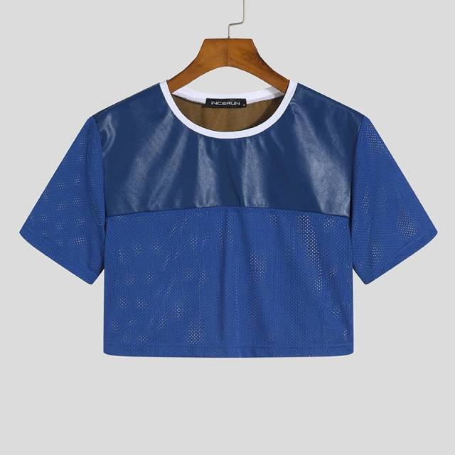 DUNGEON Glossy Mesh Cropped T-Shirt